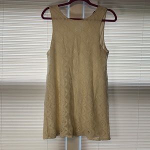 Cream Lace Shift Dress